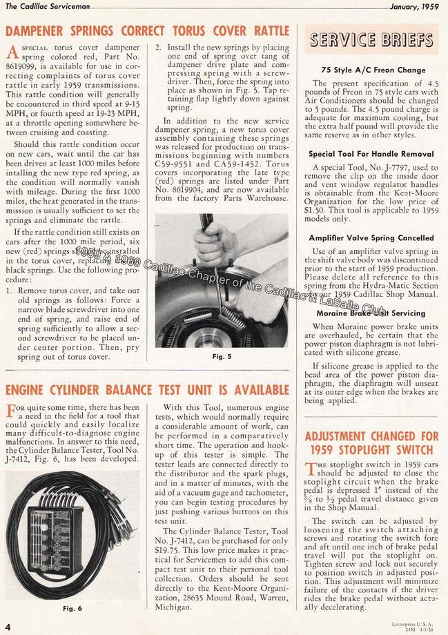 January 1959 Cadillac Serviceman