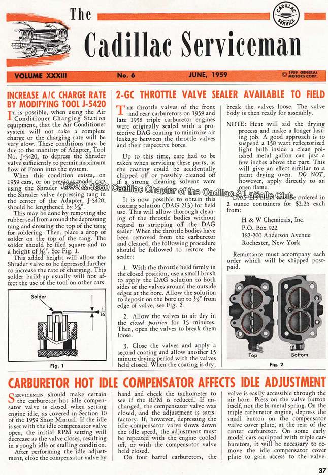 June 1959 Cadillac Serviceman