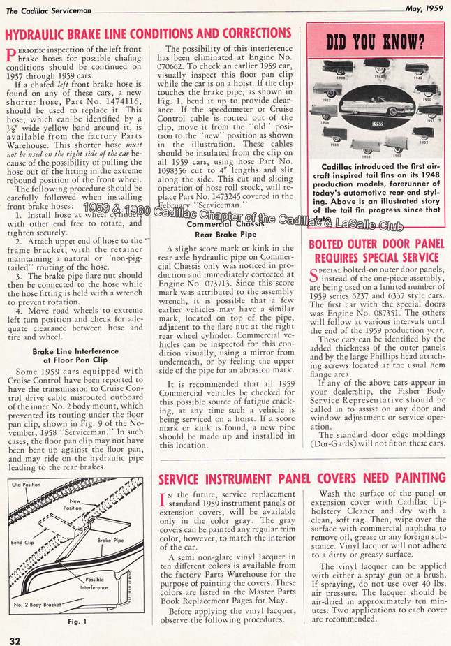 The May 1959 Cadillac Serviceman bulletin