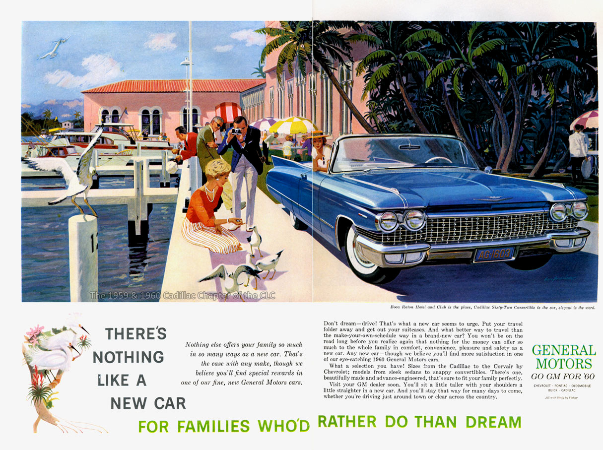 classic cadillac ad 1960